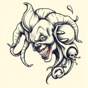 Bio-Organic Clown Tattoo