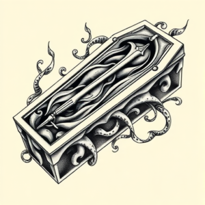 Bio-Organic Coffin Tattoo