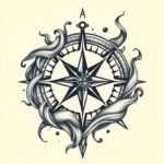Bio-Organic Compass Tattoo