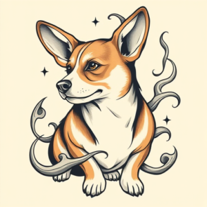 Bio-Organic Corgi Tattoo
