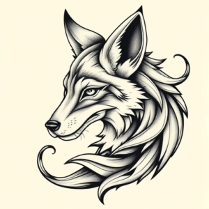 Bio-Organic Coyote Tattoo