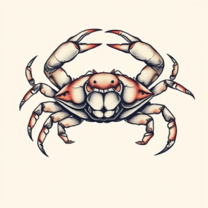Bio-Organic Crab Tattoo