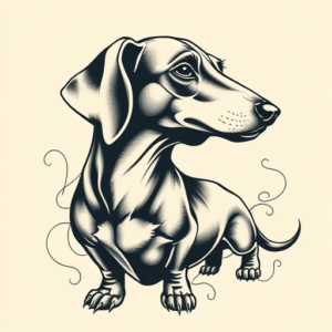 Bio-Organic Dachshund Tattoo