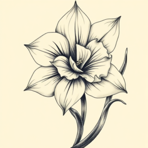 Bio-Organic Daffodil Tattoo