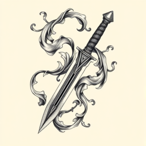 Bio-Organic Dagger Tattoo