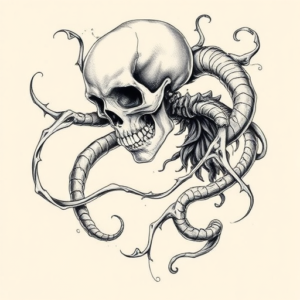 Bio-Organic Death Tattoo