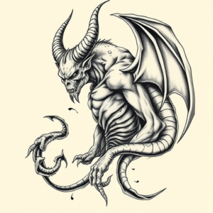 Bio-Organic Demon Tattoo