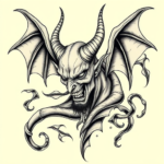 Bio-Organic Devil Tattoo