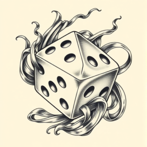 Bio-Organic Dice Tattoo