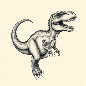 Bio-Organic Dinosaur Tattoo