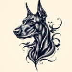 Bio-Organic Doberman Tattoo