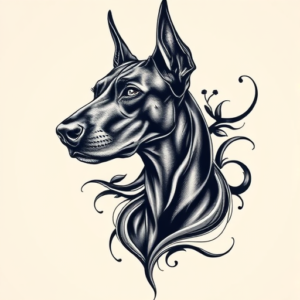 Bio-Organic Doberman Tattoo