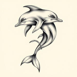 Bio-Organic Dolphin Tattoo