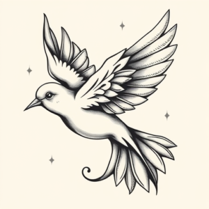 Bio-Organic Dove Tattoo