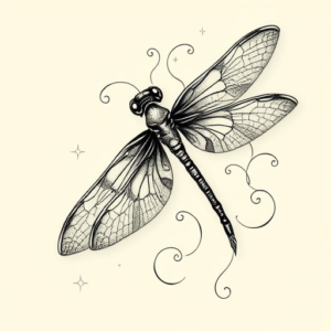 Bio-Organic Dragonfly Tattoo