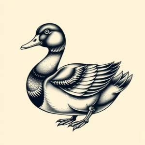 Bio-Organic Duck Tattoo