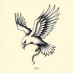 Bio-Organic Eagle Tattoo