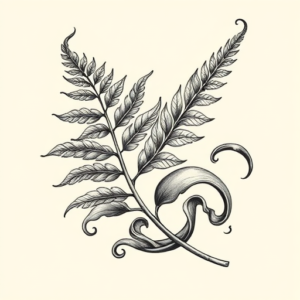 Bio-Organic Fern Tattoo