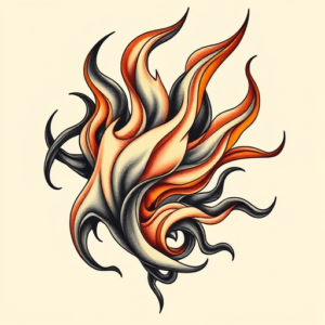 Bio-Organic Fire Tattoo