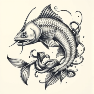 Bio-Organic Fishing Tattoo