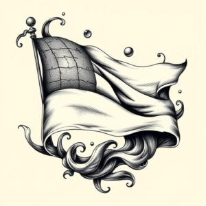 Bio-Organic Flag Tattoo