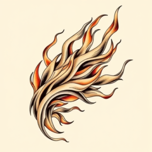 Bio-Organic Flame Tattoo