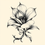 Bio-Organic Flower Tattoo