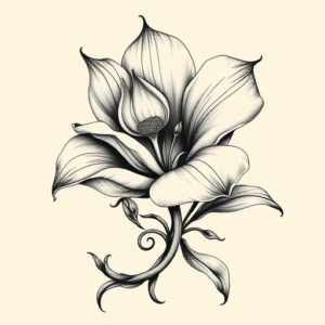 Bio-Organic Flower Tattoo