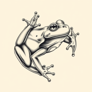 Bio-Organic Frog Tattoo