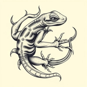 Bio-Organic Gecko Tattoo