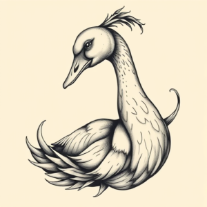 Bio-Organic Goose Tattoo