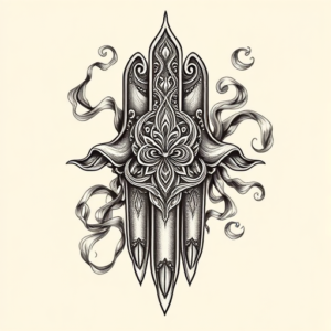 Bio-Organic Hamsa Tattoo