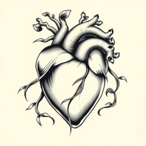 Bio-Organic Heart Tattoo