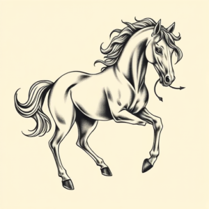 Bio-Organic Horse Tattoo