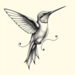 Bio-Organic Hummingbird Tattoo