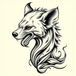 Bio-Organic Hyena Tattoo