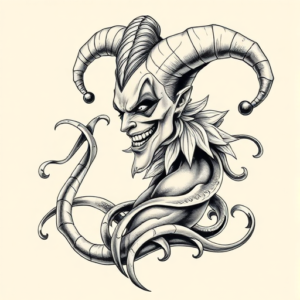 Bio-Organic Jester Tattoo