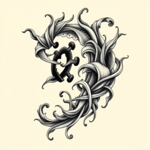 Bio-Organic Jigsaw Tattoo