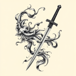 Bio-Organic Katana Tattoo