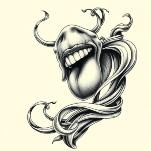 Bio-Organic Kiss Tattoo