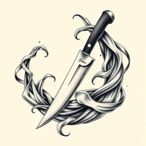 Bio-Organic Knife Tattoo