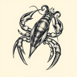 Bio-Organic Lobster Tattoo