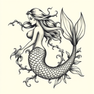 Bio-Organic Mermaid Tattoo