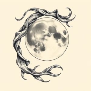 Bio-Organic Moon Tattoo