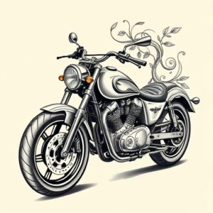 Bio-Organic Motorcycle Tattoo