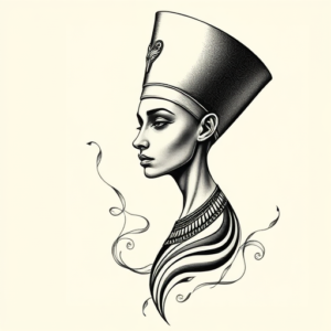Bio-Organic Nefertiti Tattoo
