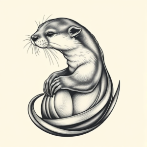Bio-Organic Otter Tattoo