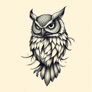 Bio-Organic Owl Tattoo
