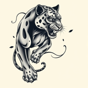 Bio-Organic Panther Tattoo