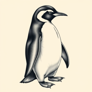 Bio-Organic Penguin Tattoo